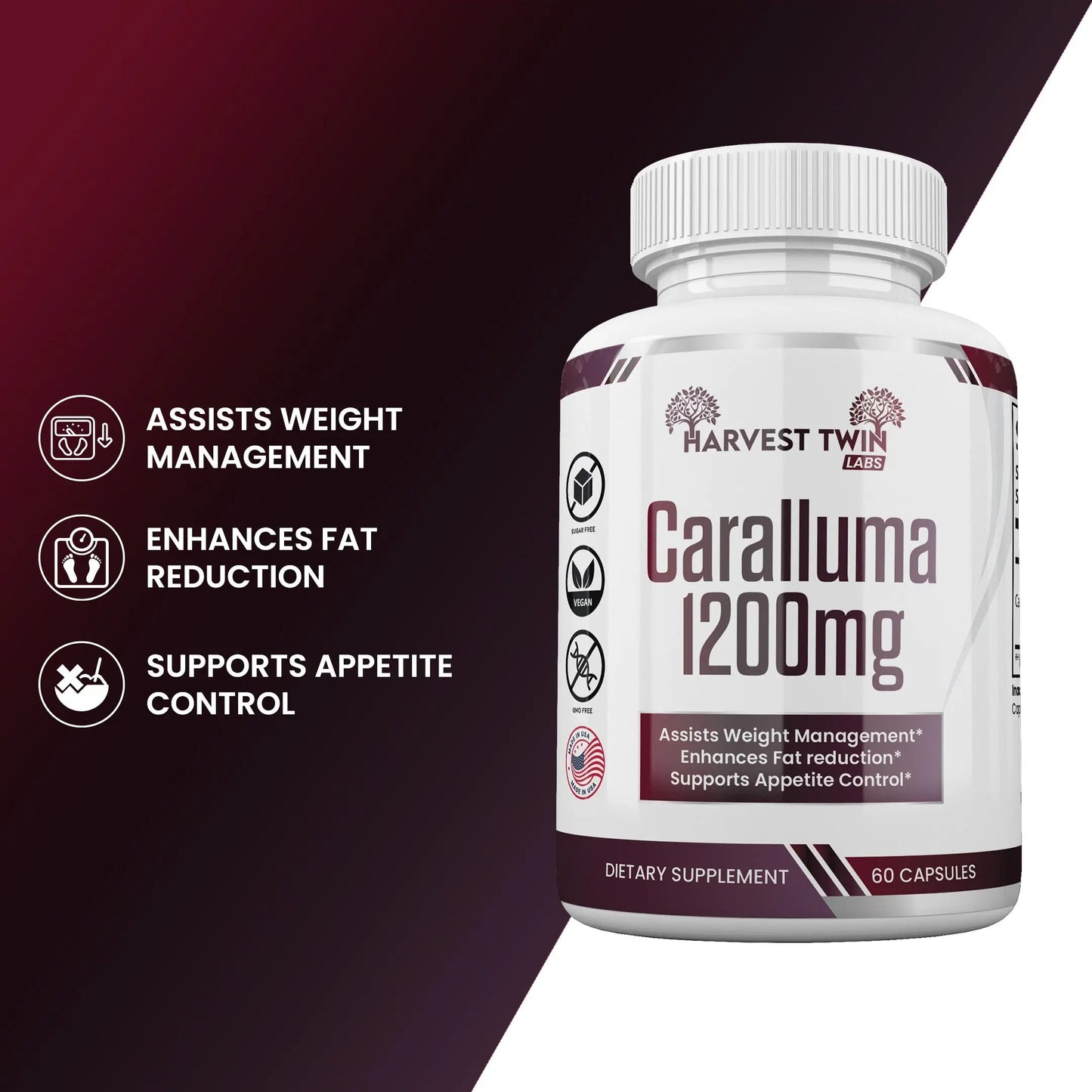 Caralluma 1200mg - Inibidor de Apetite Natural